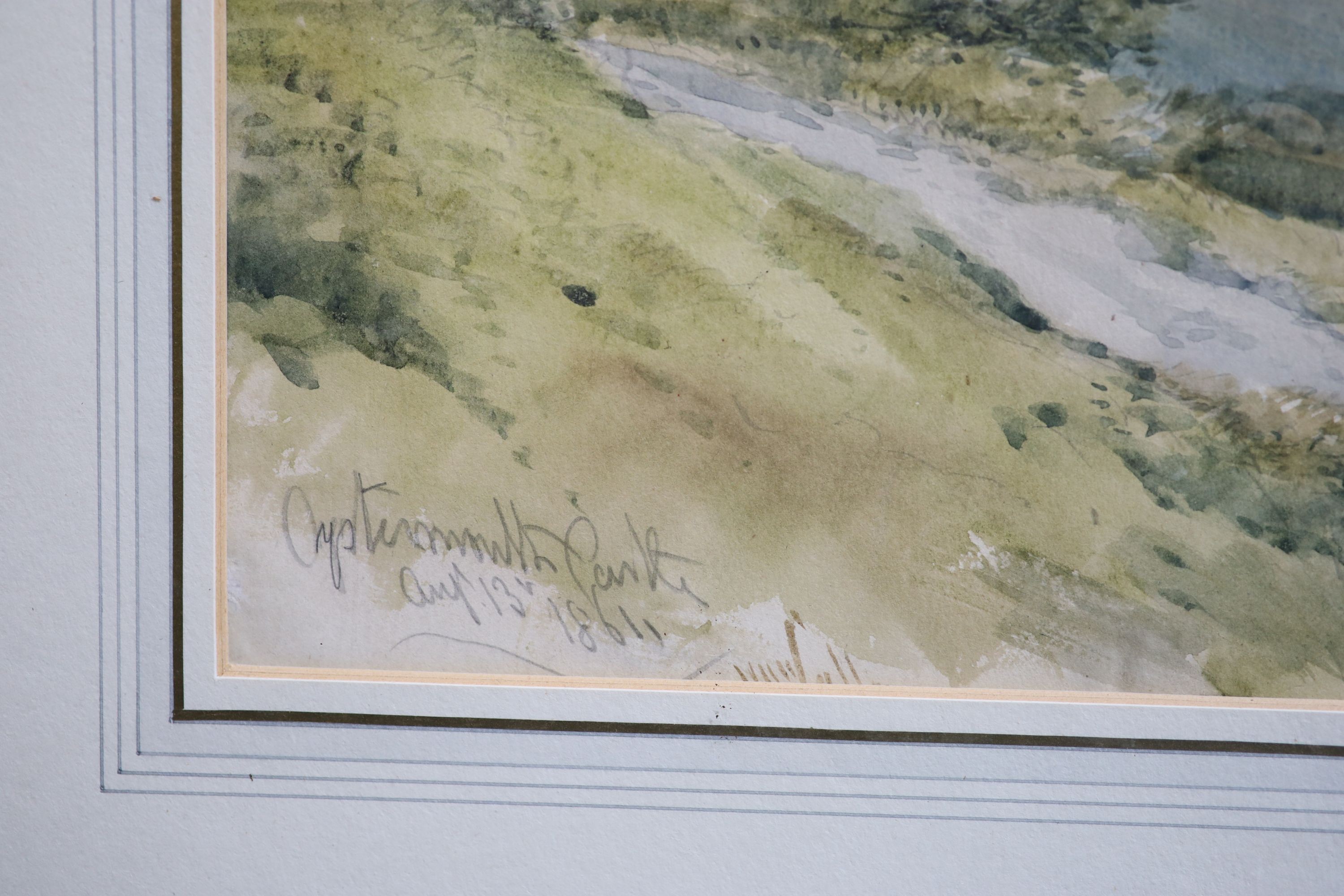 William Callow (1812-1908), Oystermouth Castle, near Swansea, Watercolour, 33 x 51.5cm.